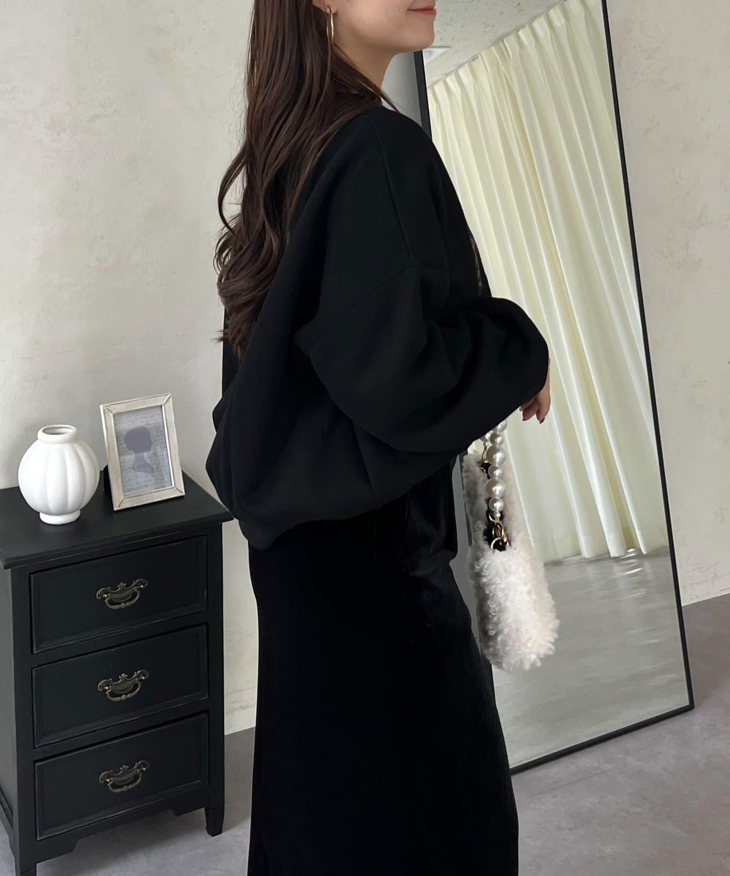 PARIS豹紋標誌加絨衛衣