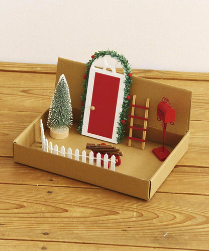 赤いドアのおうちのこびと小物セット/こびとのクリスマス
