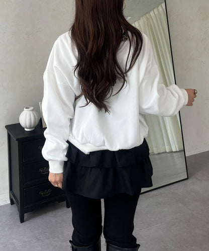 PARIS豹紋標誌加絨衛衣