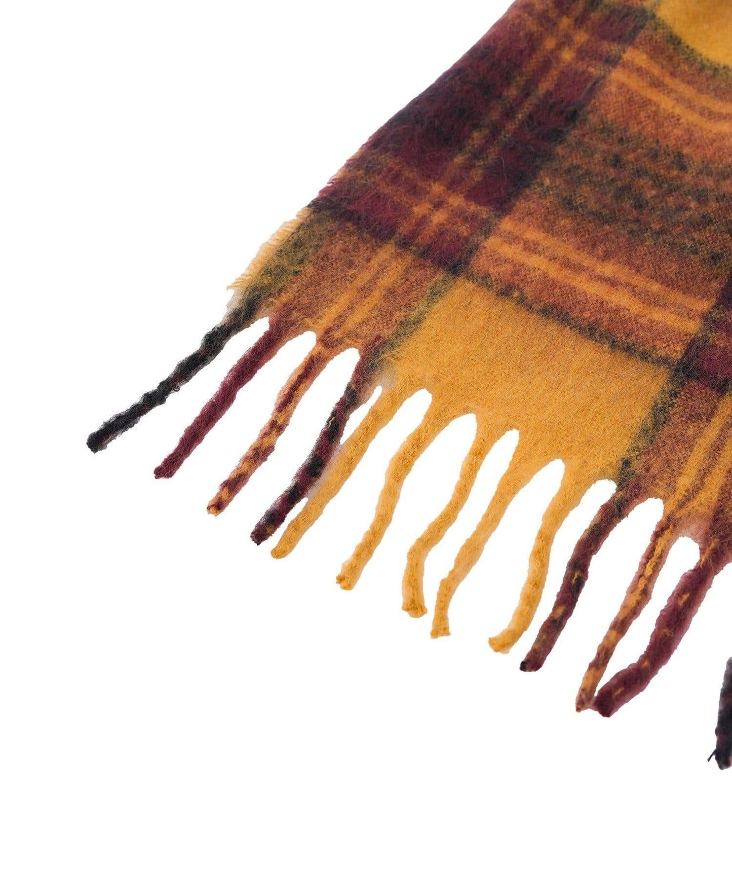 フリンジチェックマフラー