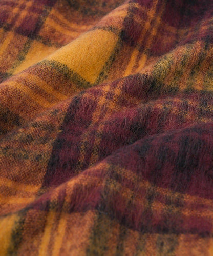 フリンジチェックマフラー