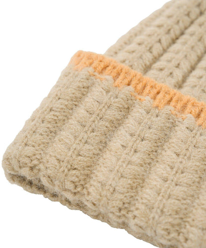 カラーラインニット帽子