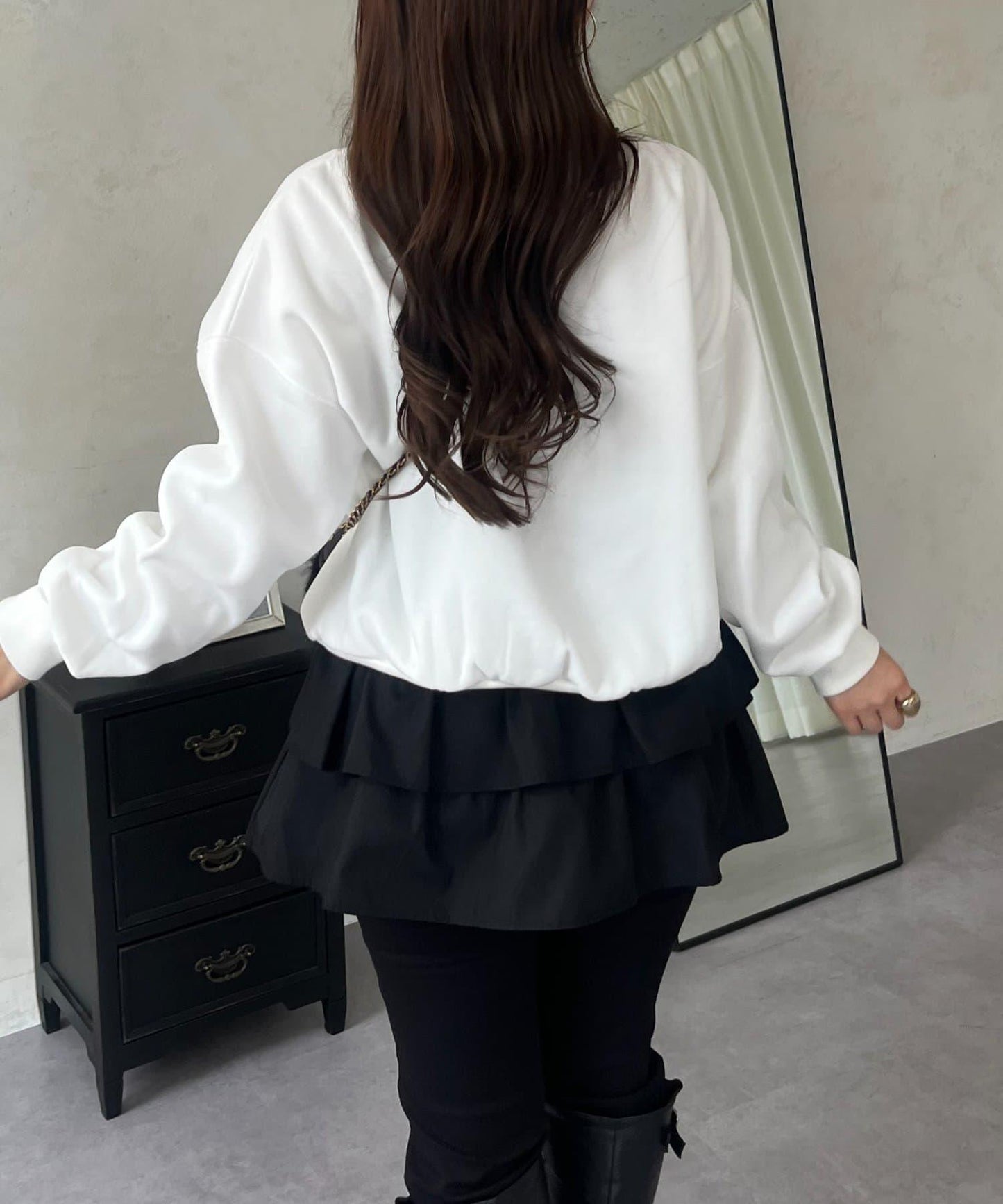 PARIS豹紋標誌加絨衛衣