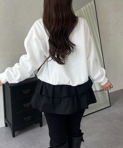 PARIS豹紋標誌加絨衛衣