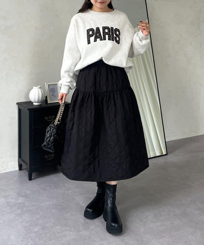 PARIS豹紋標誌加絨衛衣