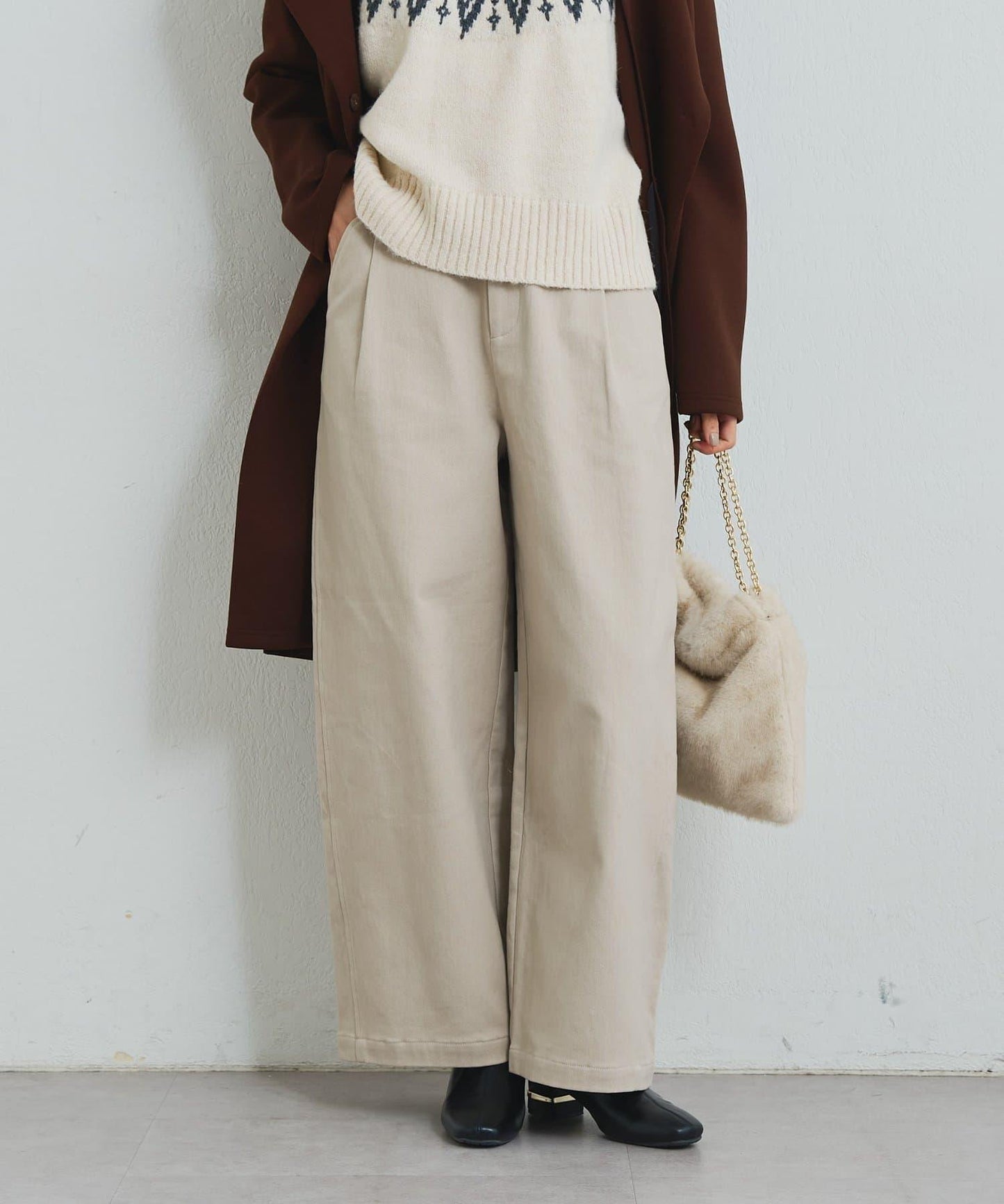 日常百搭加絨牛仔褲