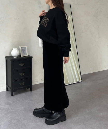 PARIS豹紋標誌加絨衛衣