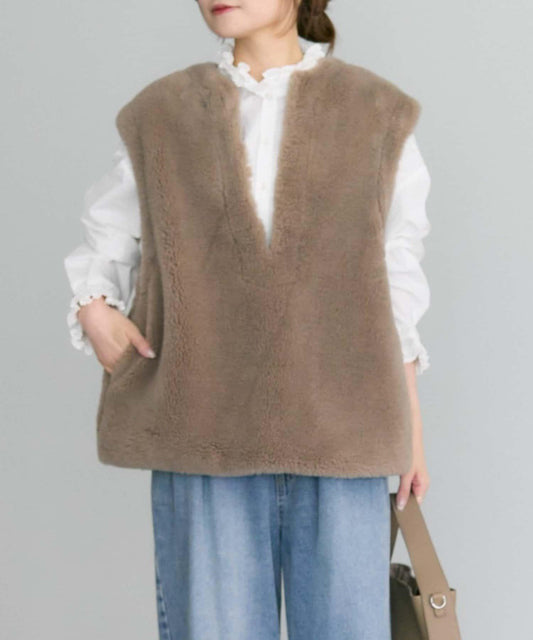 再生羊羔絨馬甲