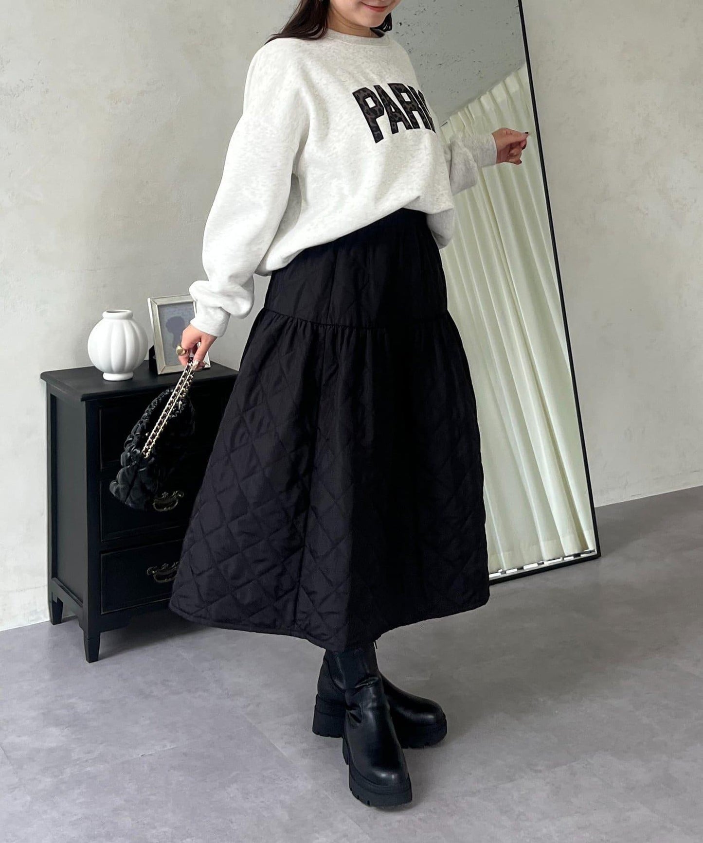 PARIS豹紋標誌加絨衛衣