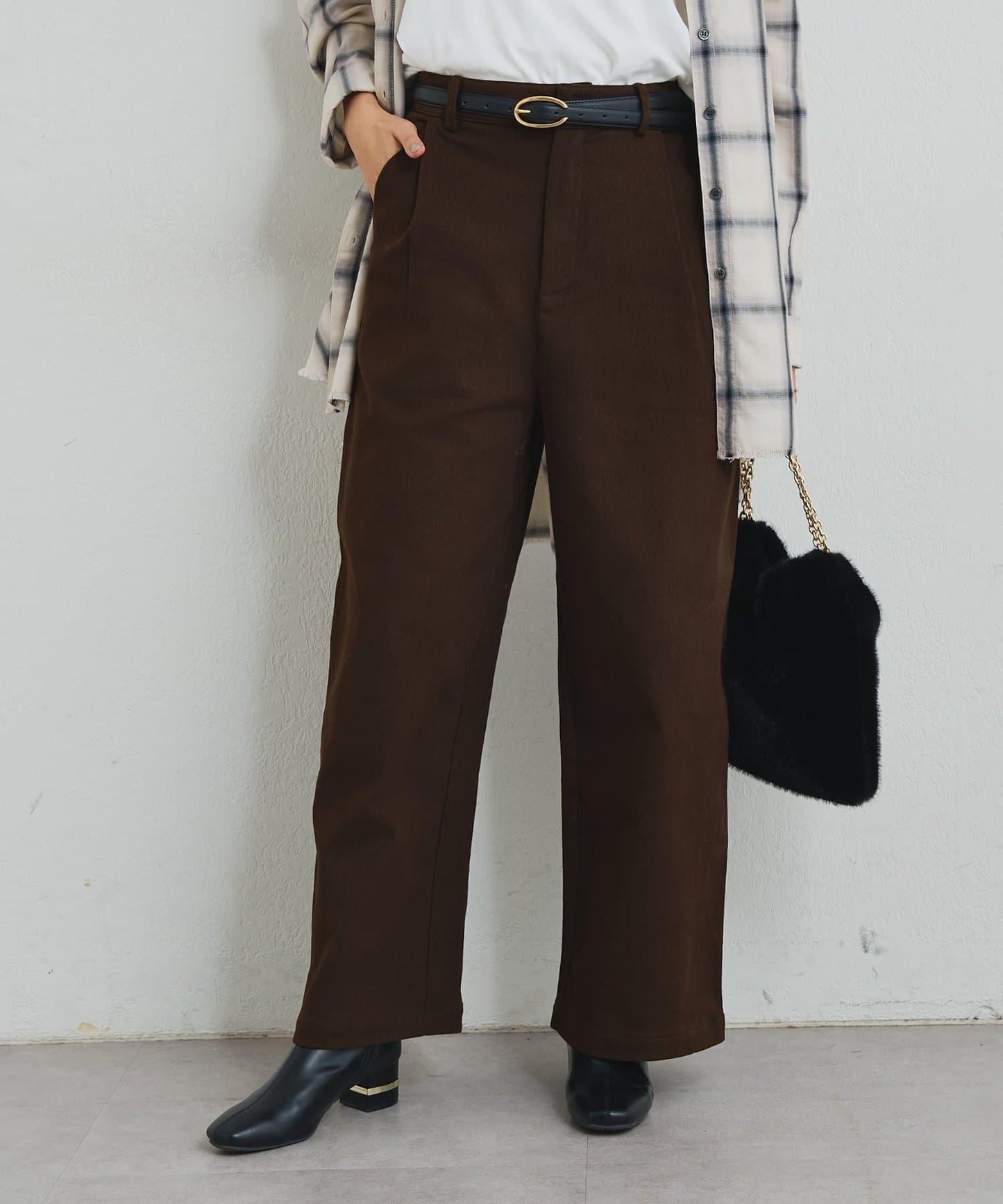 日常百搭加絨牛仔褲