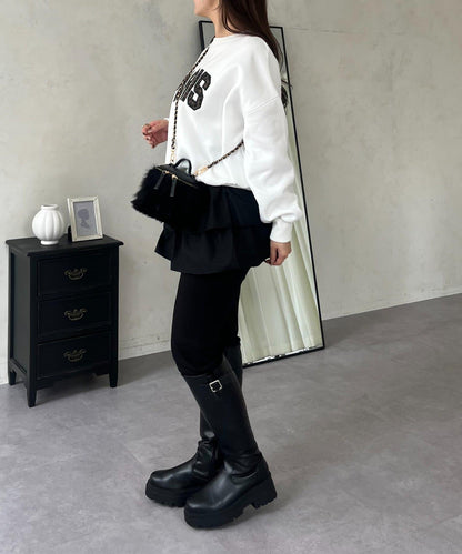 PARIS豹紋標誌加絨衛衣