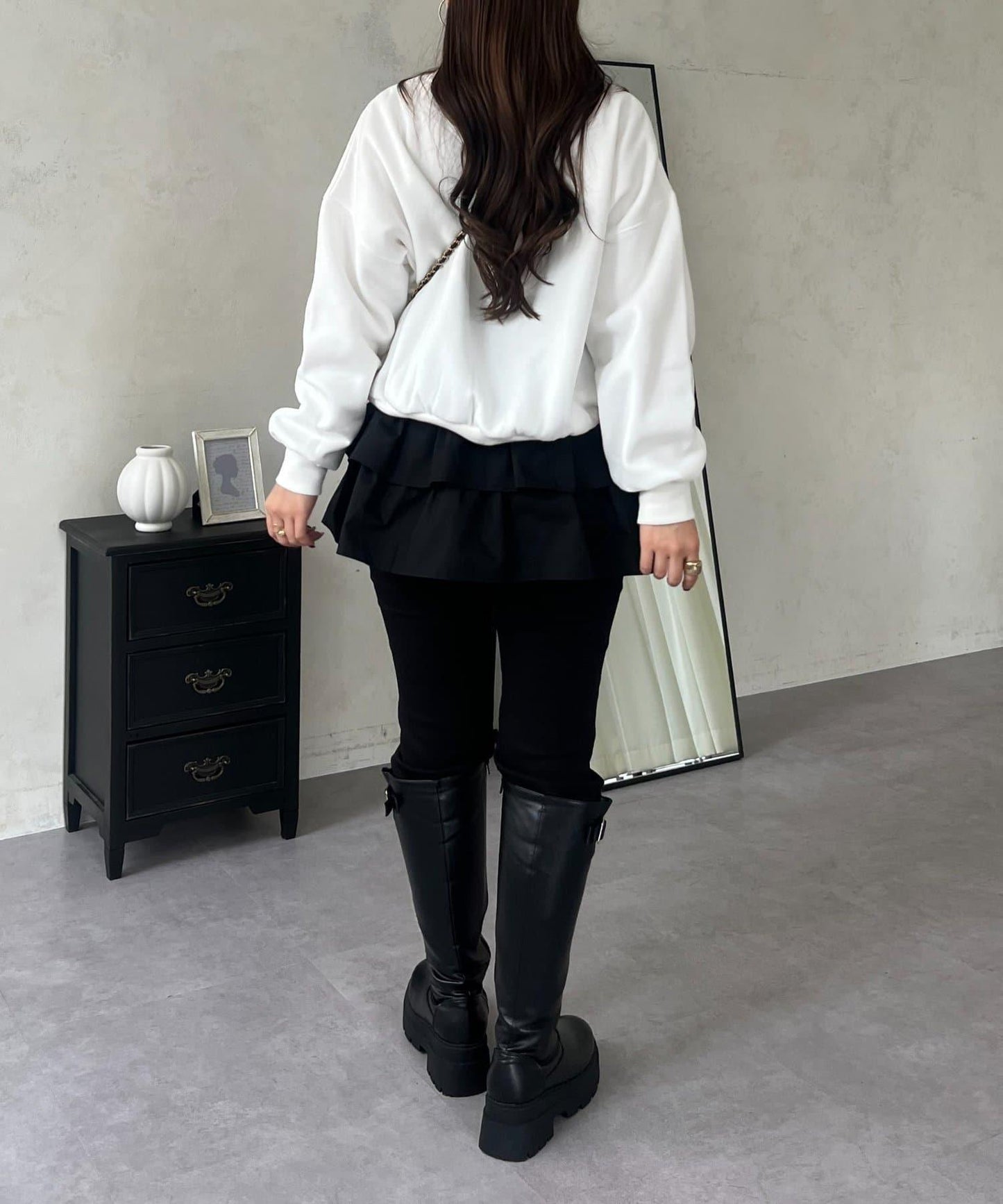 PARIS豹紋標誌加絨衛衣