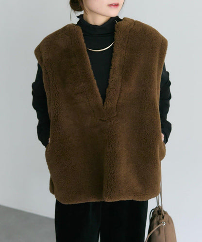 再生羊羔絨馬甲