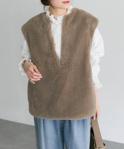 再生羊羔絨馬甲