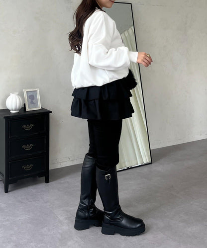 PARIS豹紋標誌加絨衛衣