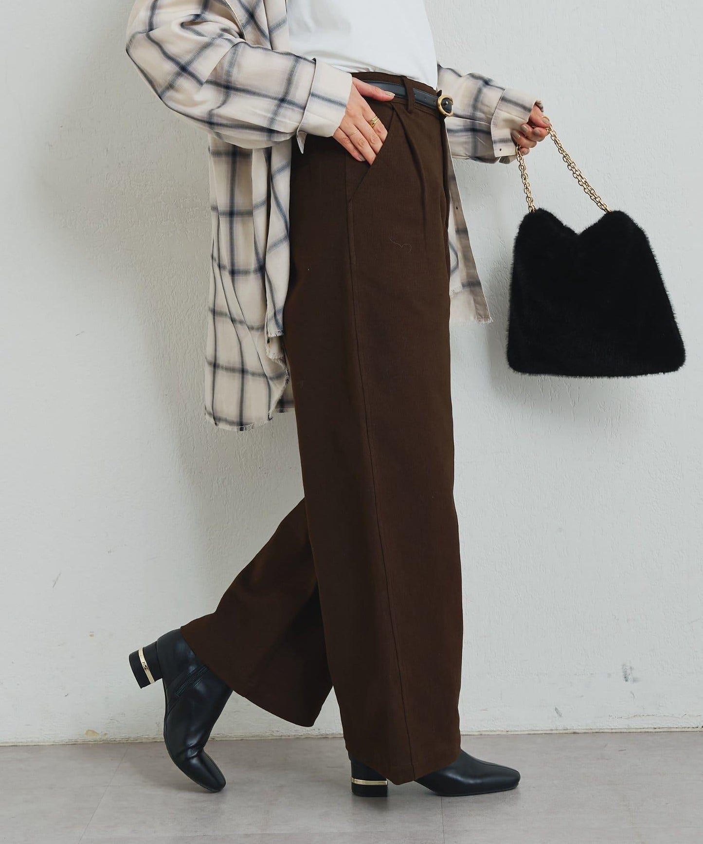 日常百搭加絨牛仔褲