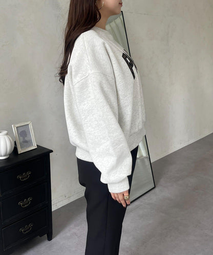 PARIS豹紋標誌加絨衛衣