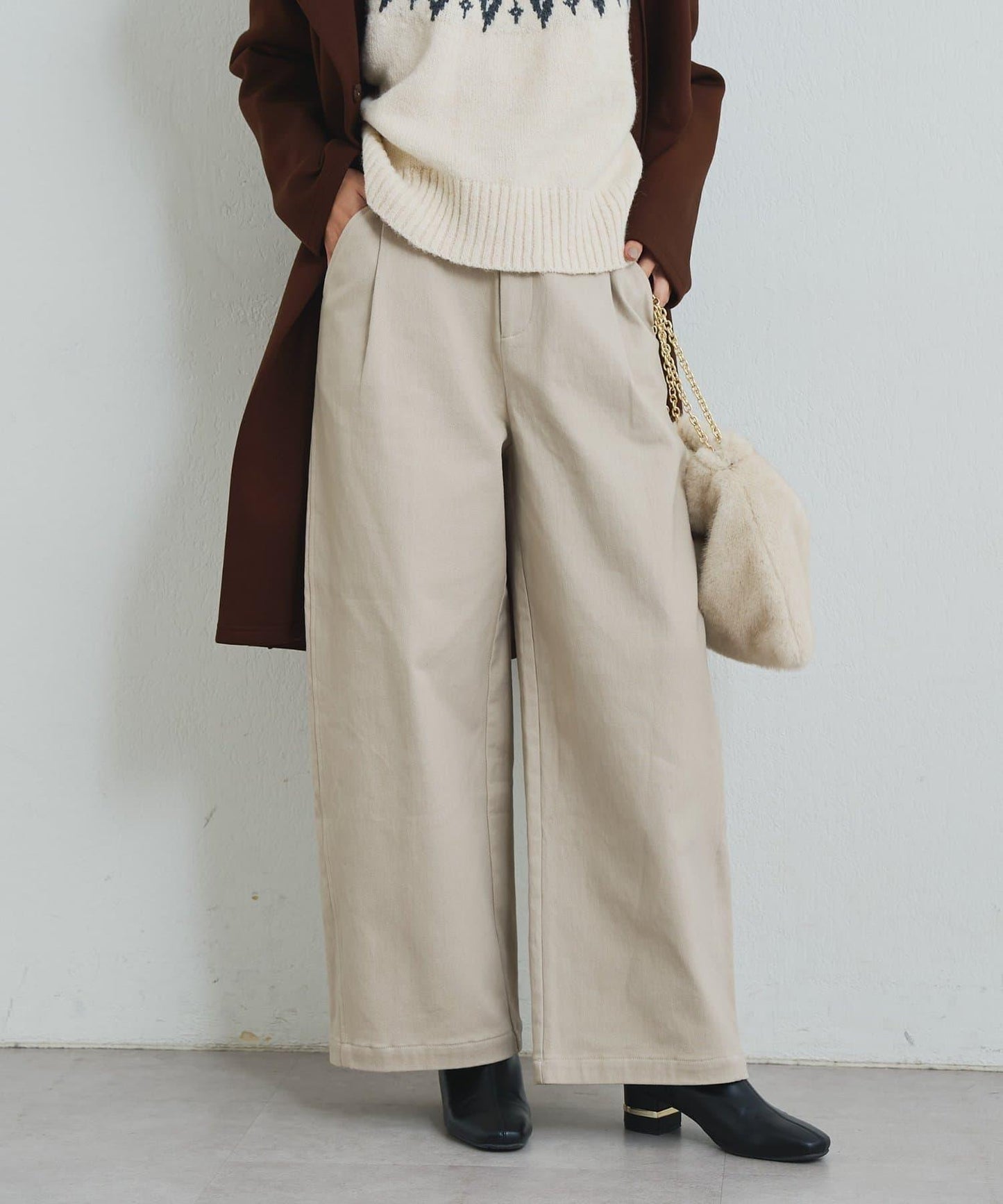 日常百搭加絨牛仔褲