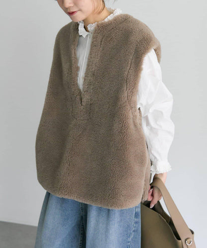 再生羊羔絨馬甲