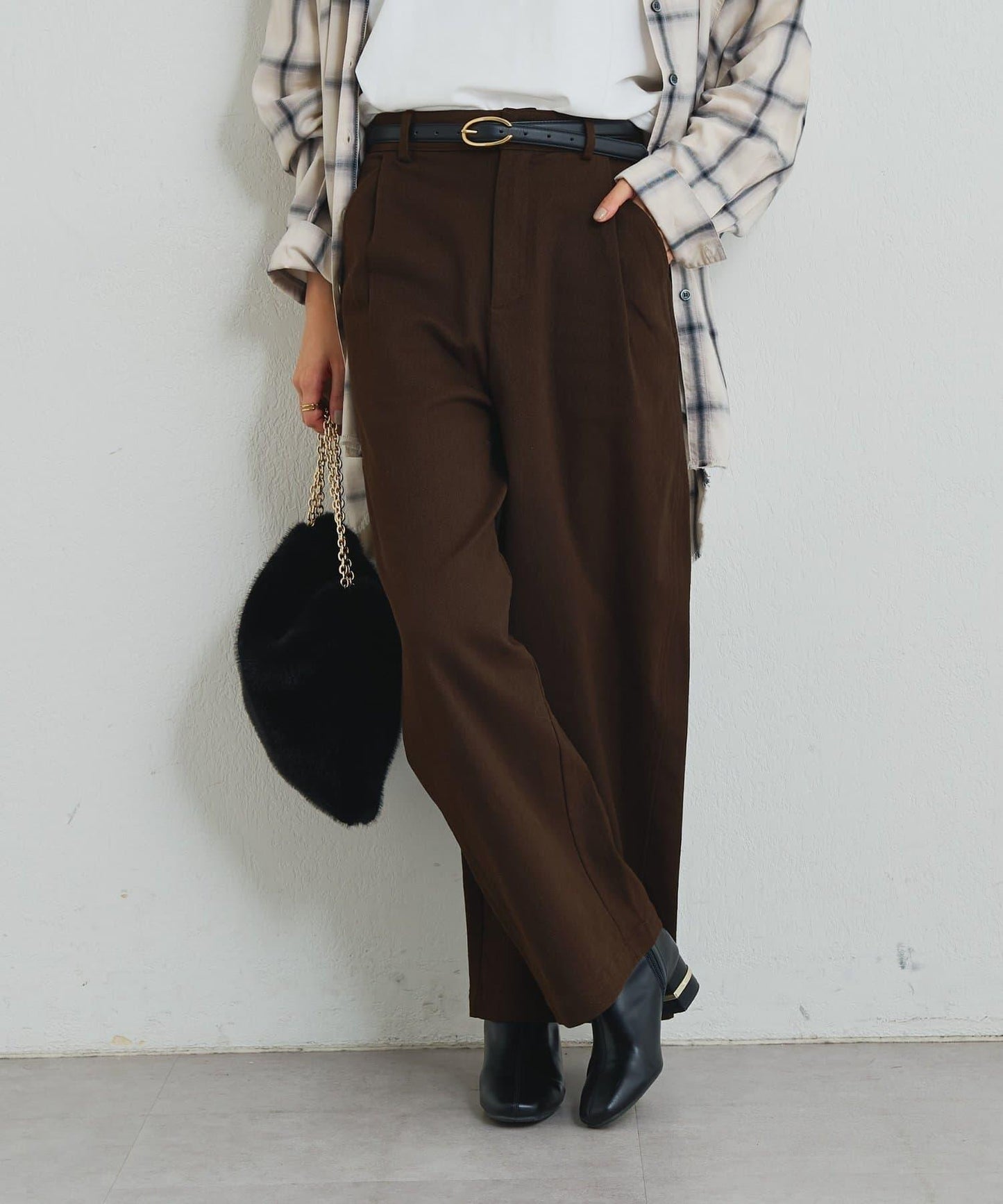 日常百搭加絨牛仔褲