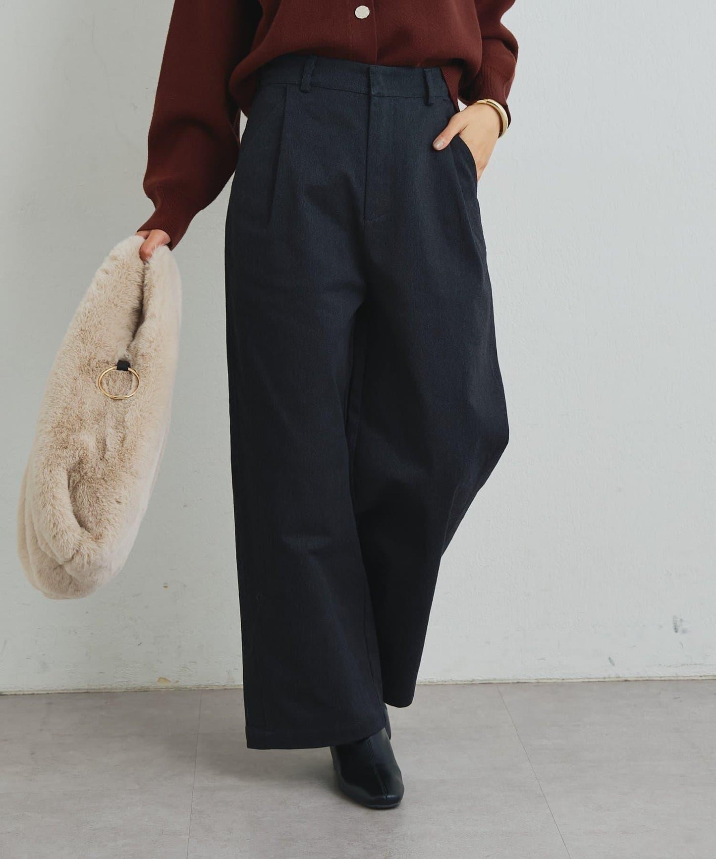 日常百搭加絨牛仔褲