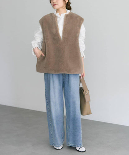 再生羊羔絨馬甲