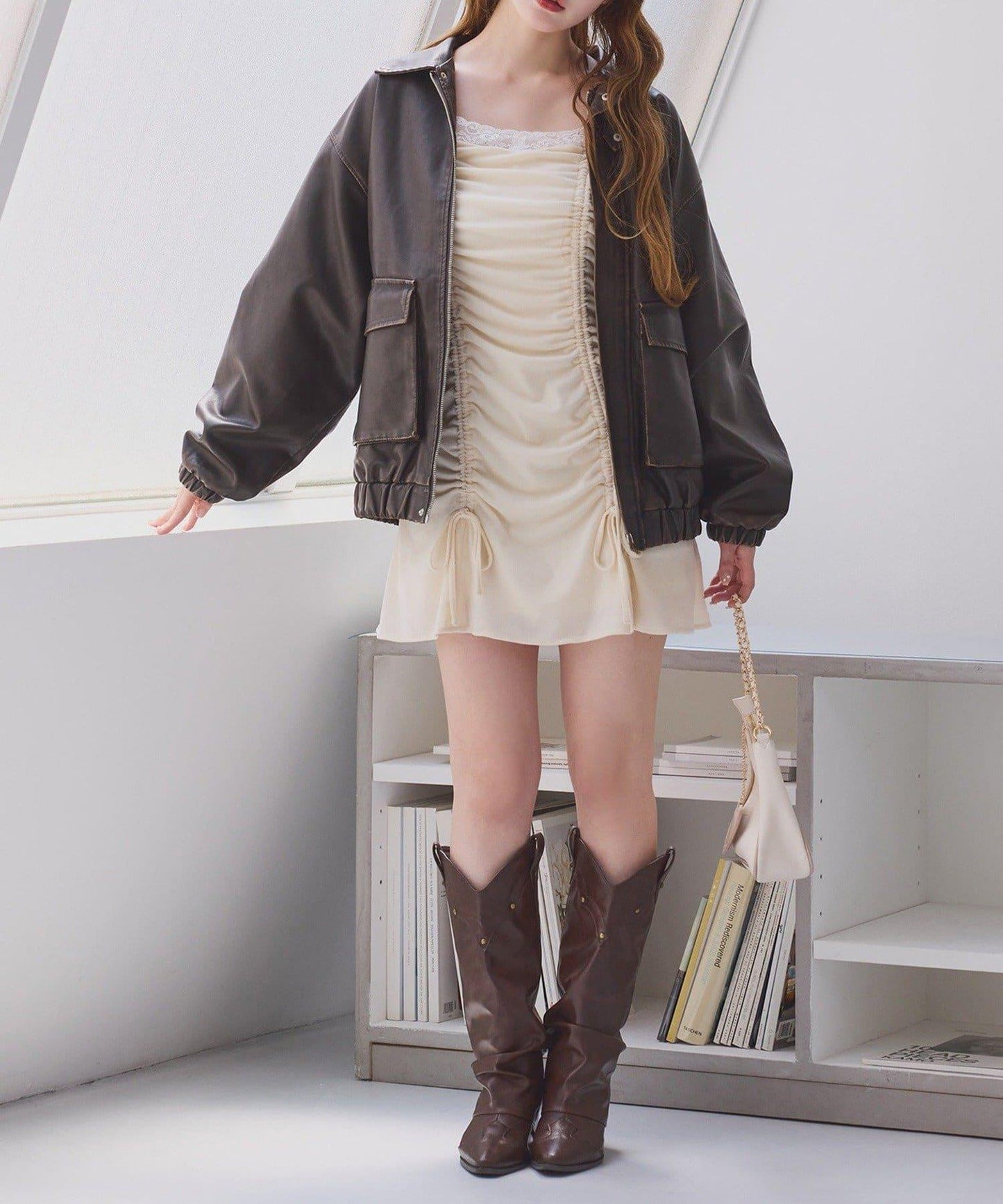 【one after another】抽繩長款上衣