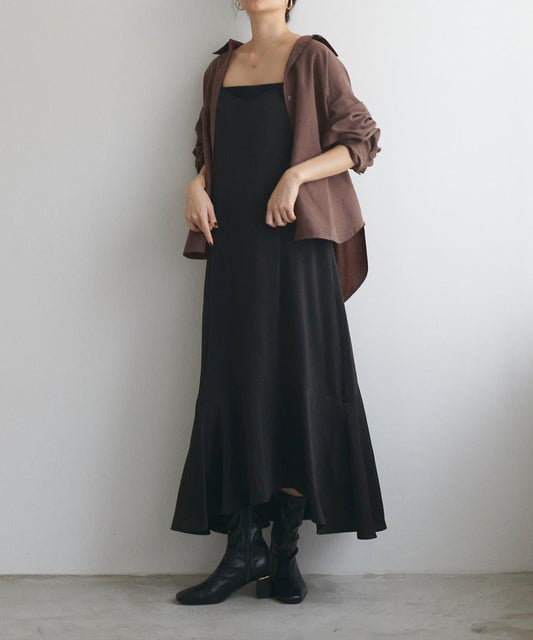 【natural couture】不對稱下襬吊帶連衣裙