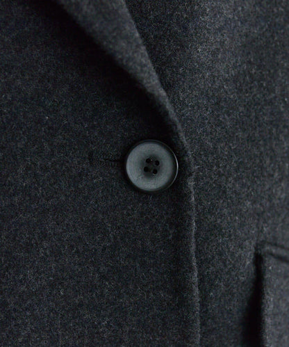 手工風羊毛混紡西裝大衣