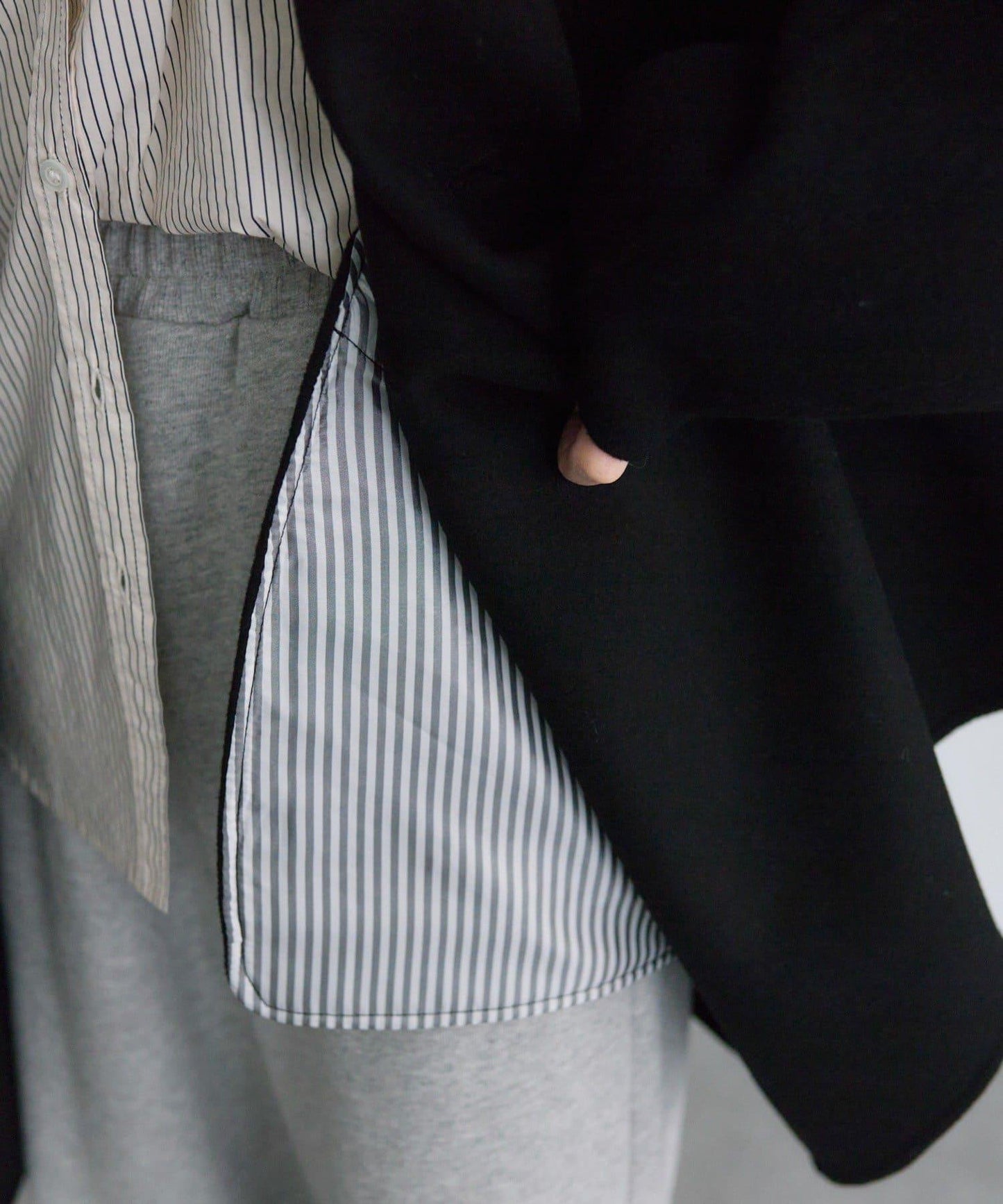 手工風羊毛混紡西裝大衣