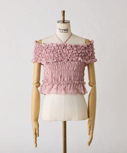 Seemi褶皺吊帶背心