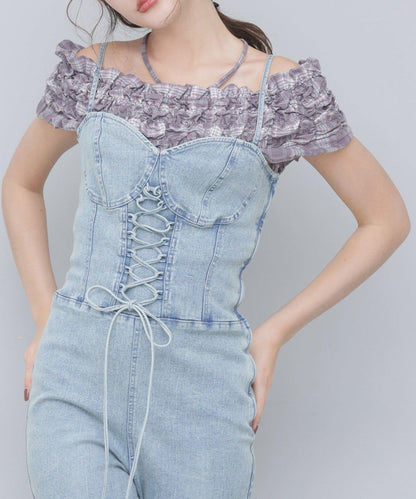 Seemi褶皺吊帶背心