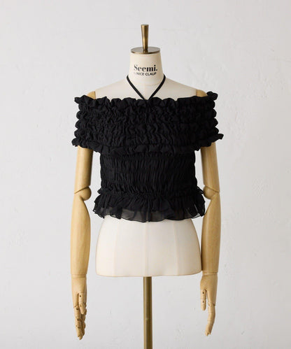 Seemi褶皺吊帶背心