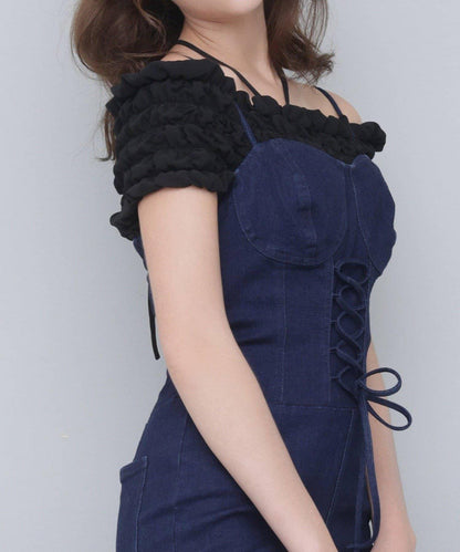 Seemi褶皺吊帶背心