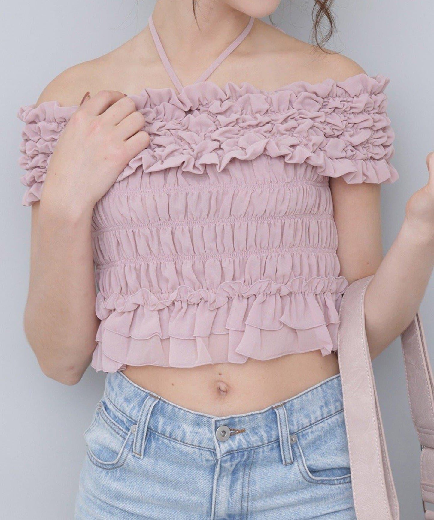 Seemi褶皺吊帶背心