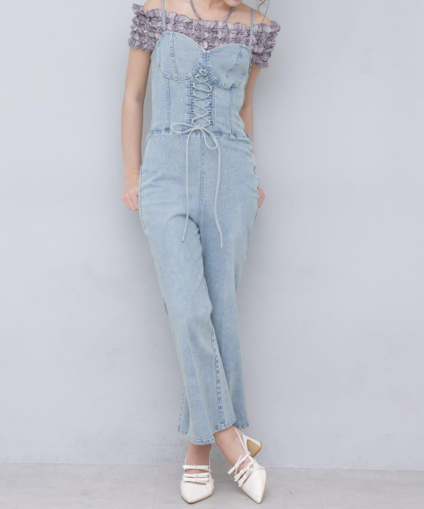 Seemi褶皺吊帶背心