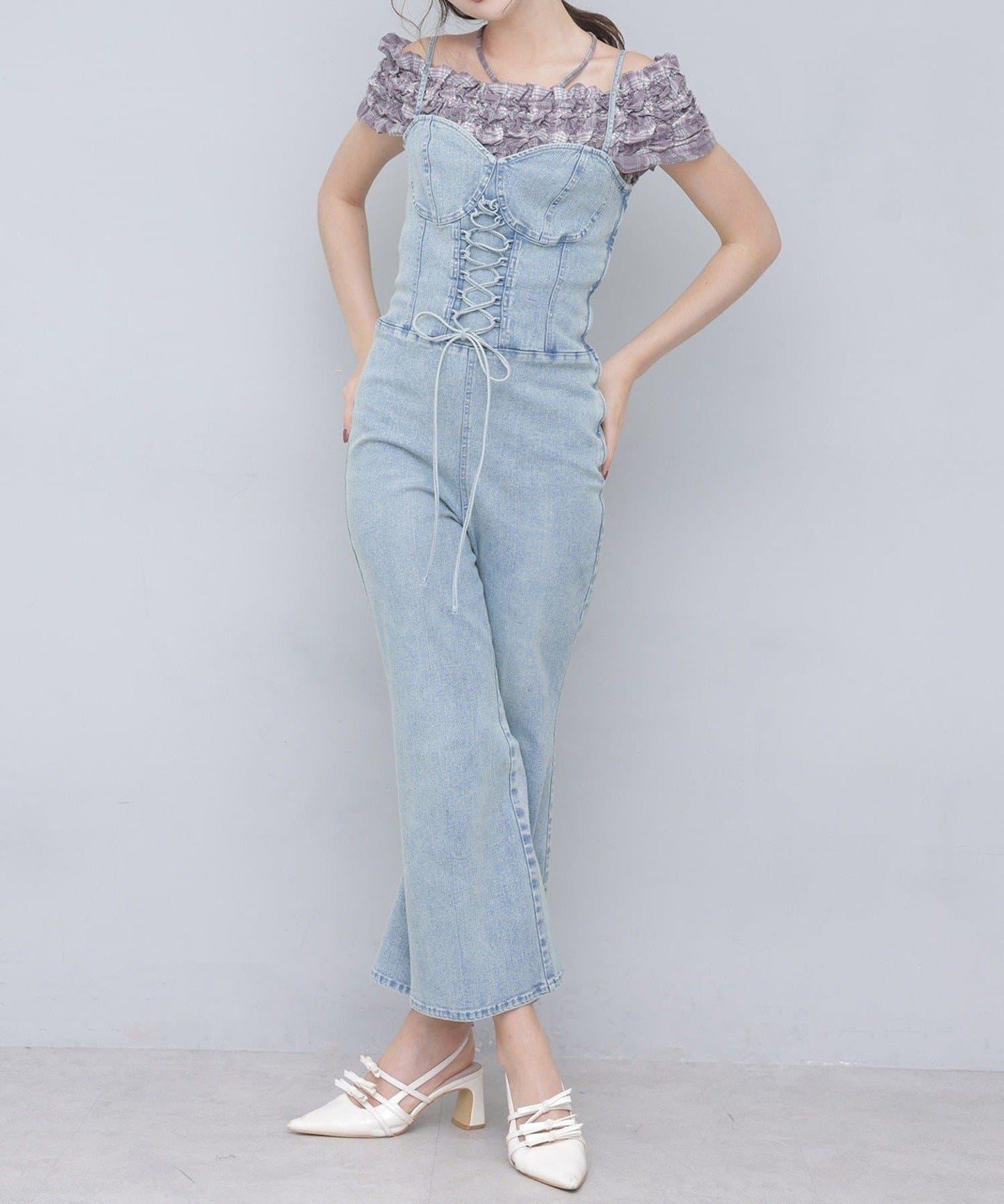 Seemi褶皺吊帶背心