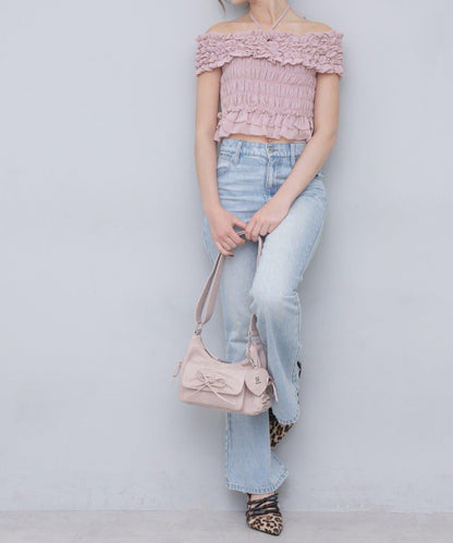 Seemi褶皺吊帶背心