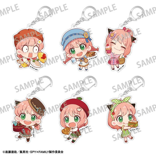 《間諜過家家》_隨機亞克力鑰匙扣／食物主題 插畫設計 【BOX／6個裝】