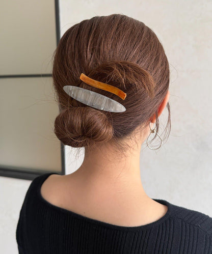 細長橢圓形髮夾