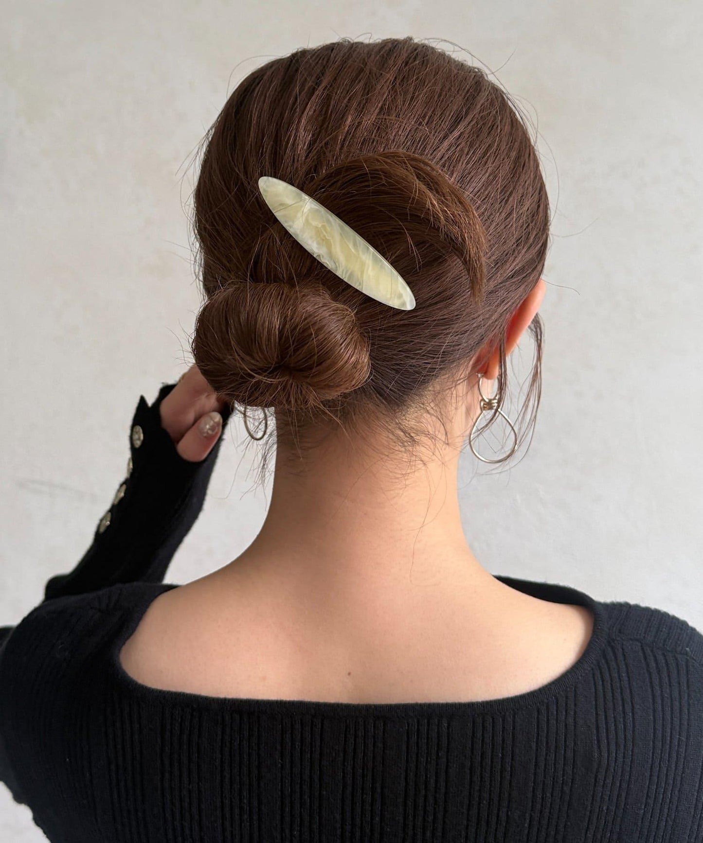 細長橢圓形髮夾