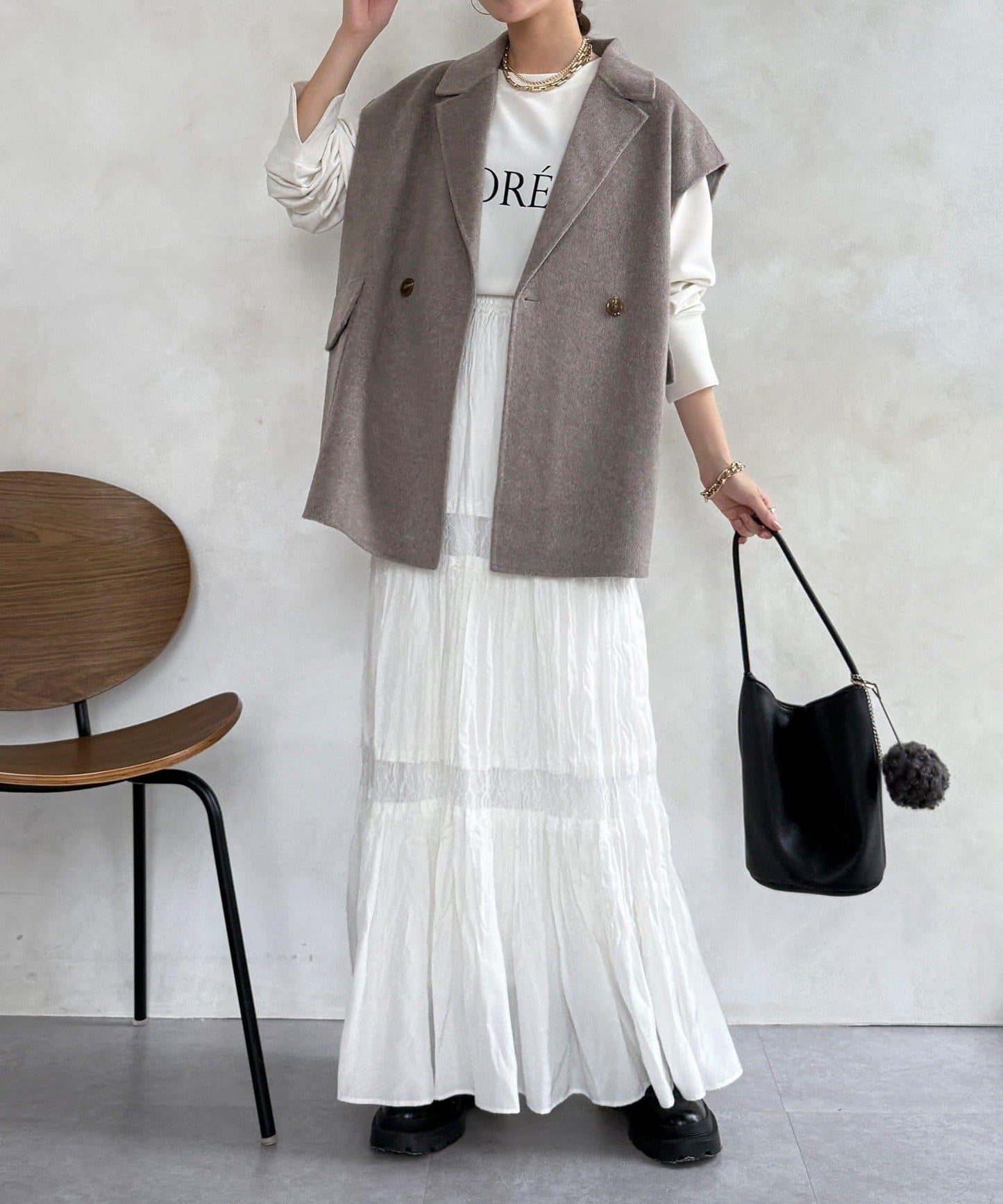 寬鬆版型夾克馬甲