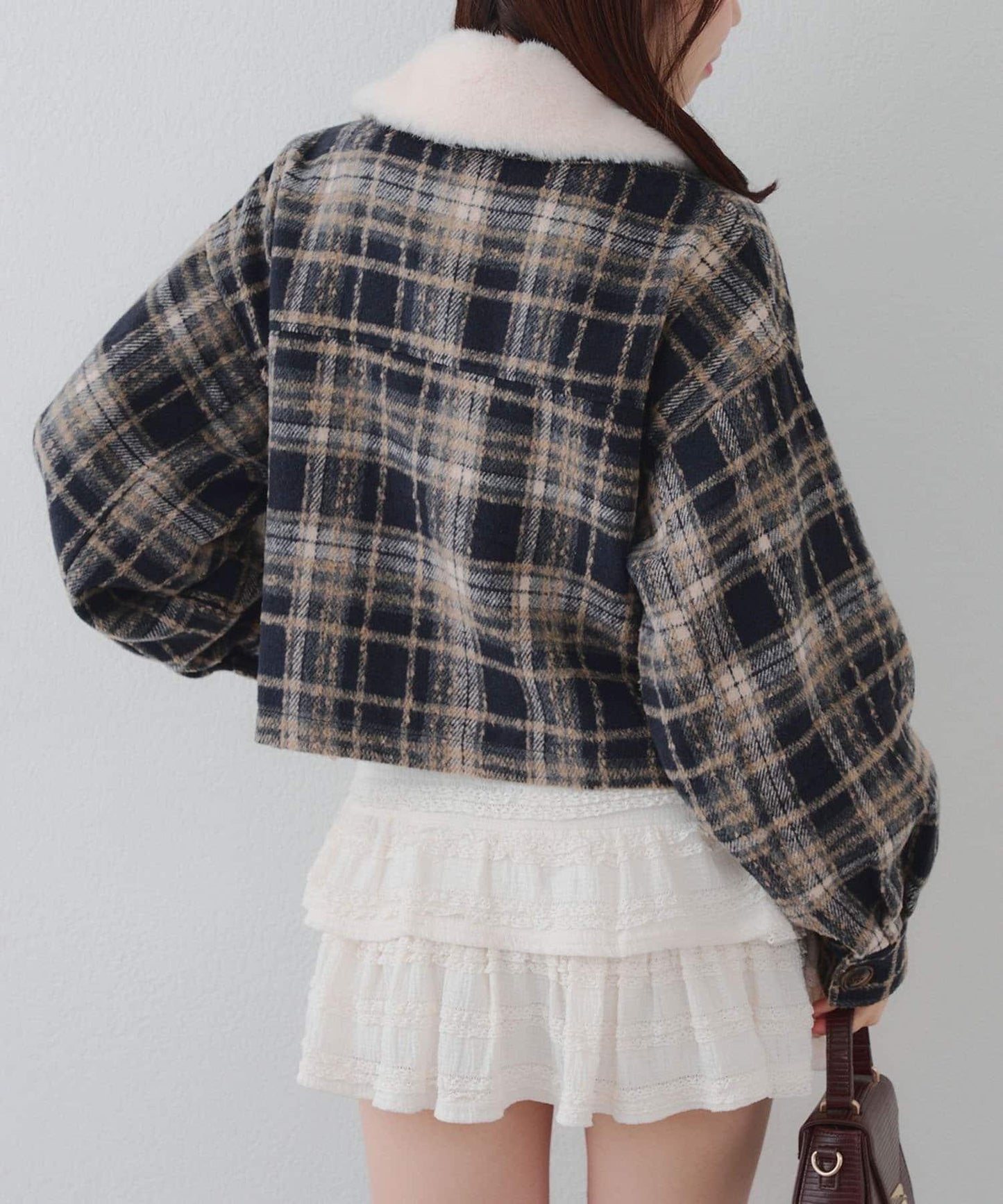 【RMAF】帶毛領拉鍊短款夾克