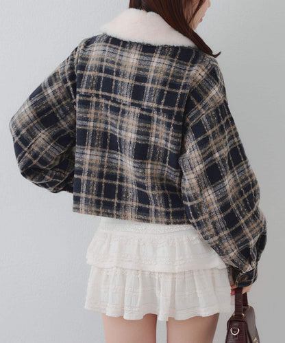 【RMAF】帶毛領拉鍊短款夾克