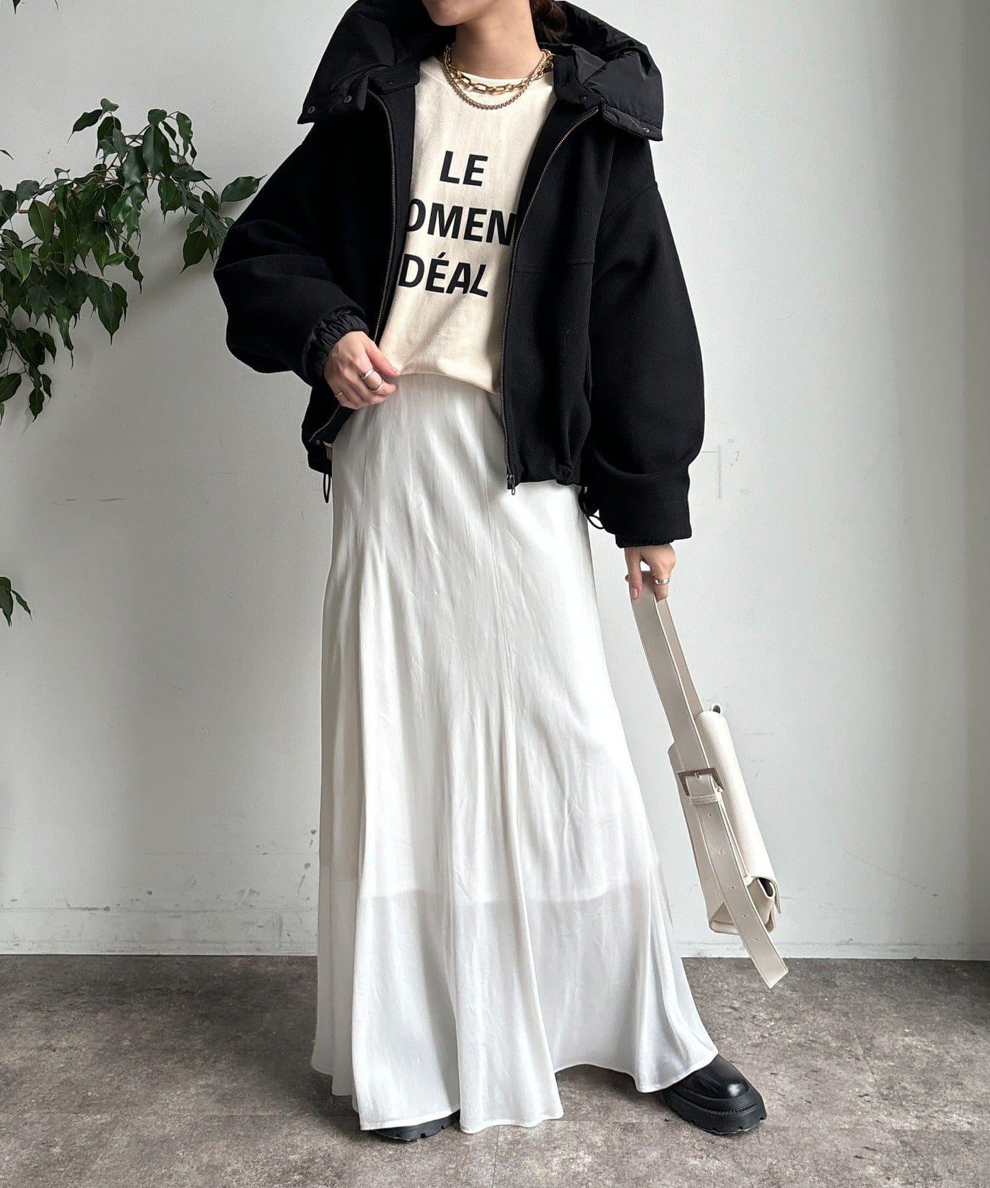 法蘭絨拼接塔夫綢短夾克