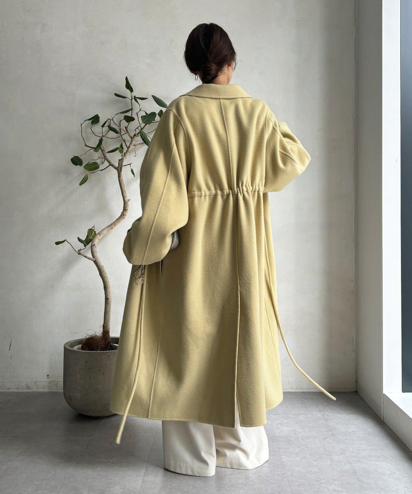 海狸絨長款大衣