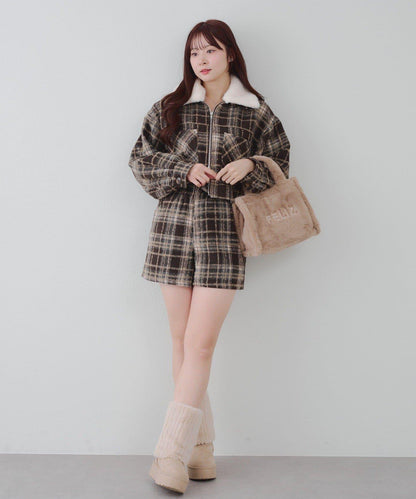 【RMAF】帶毛領拉鍊短款夾克