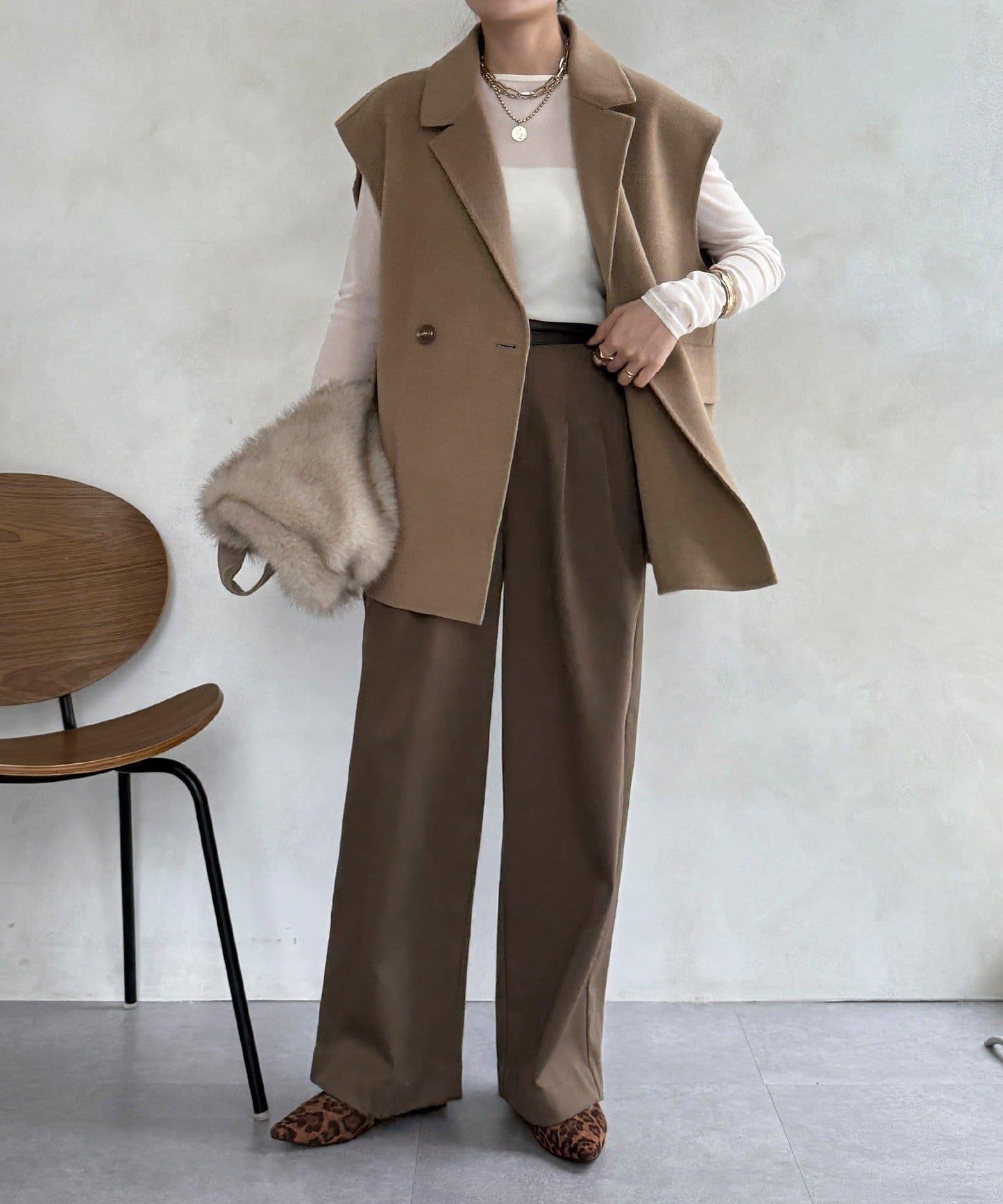 寬鬆版型夾克馬甲