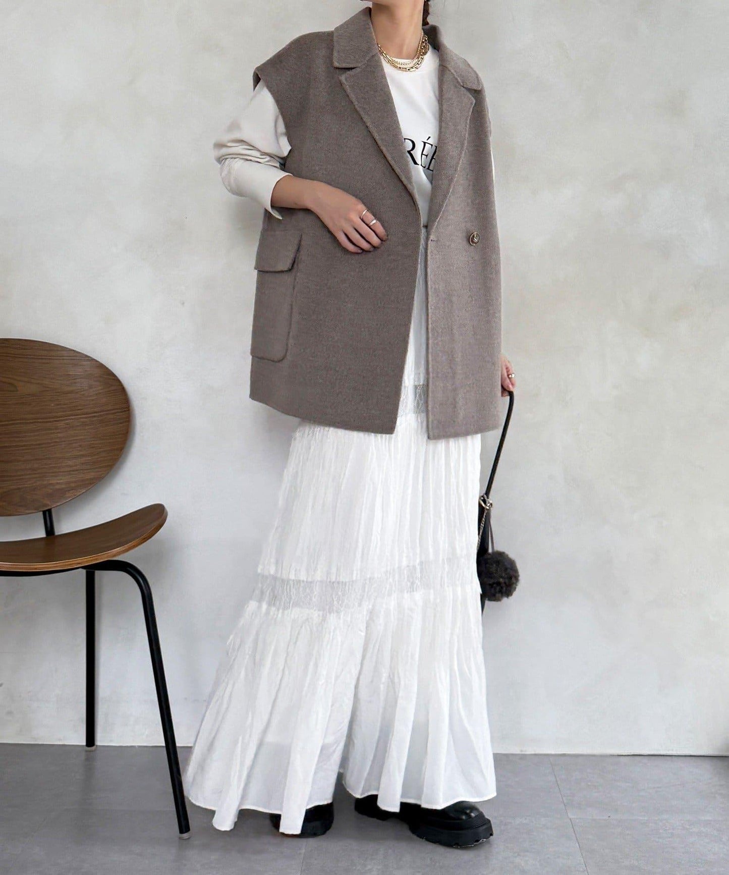 寬鬆版型夾克馬甲