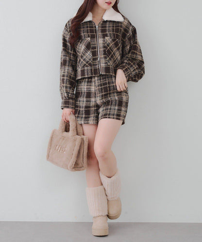 【RMAF】帶毛領拉鍊短款夾克